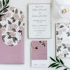 Pink Floral Wedding Invitation