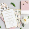 Pink Floral Wedding Invitation