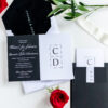 Black and white luxury invitation
