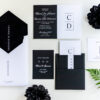 Black and white luxury invitation