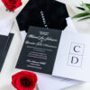 Black and white luxury invitation