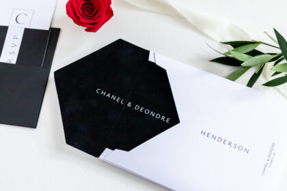 Black and white luxury invitation
