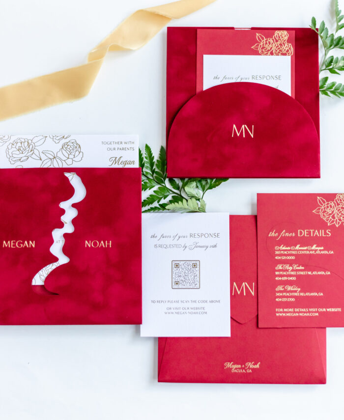 Red Luxury Wedding Invitation