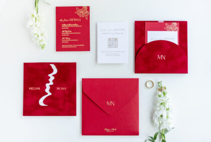 Red Luxury Wedding Invitation