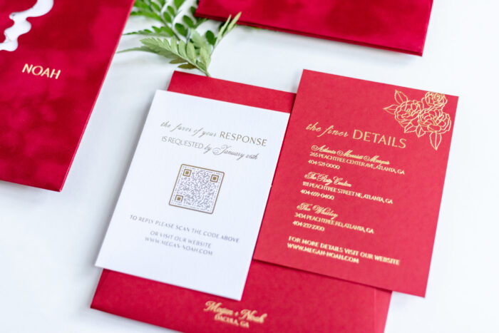 Red Luxury Wedding Invitation